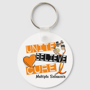 UNITE BELIEVE CURE Multiple Sclerosis Key Ring