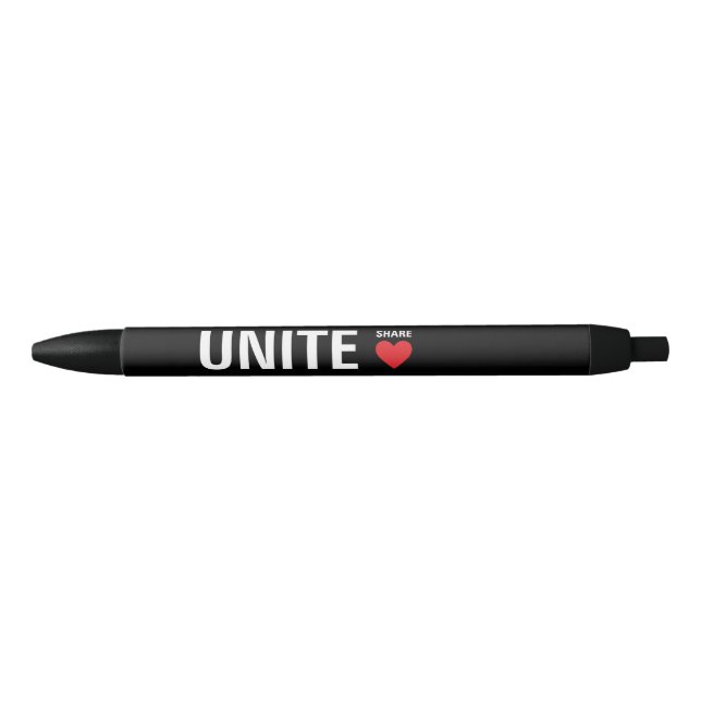 Unite Democracy Political Black Ink Pen (Front)