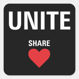 Unite Democracy Political Square Sticker