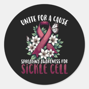 Unite For A Cure Spreading Awareness For Sickle Ce Classic Round Sticker