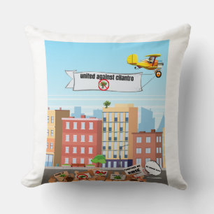 United Against Cilantro – Funny Anti-Cilantro Cushion
