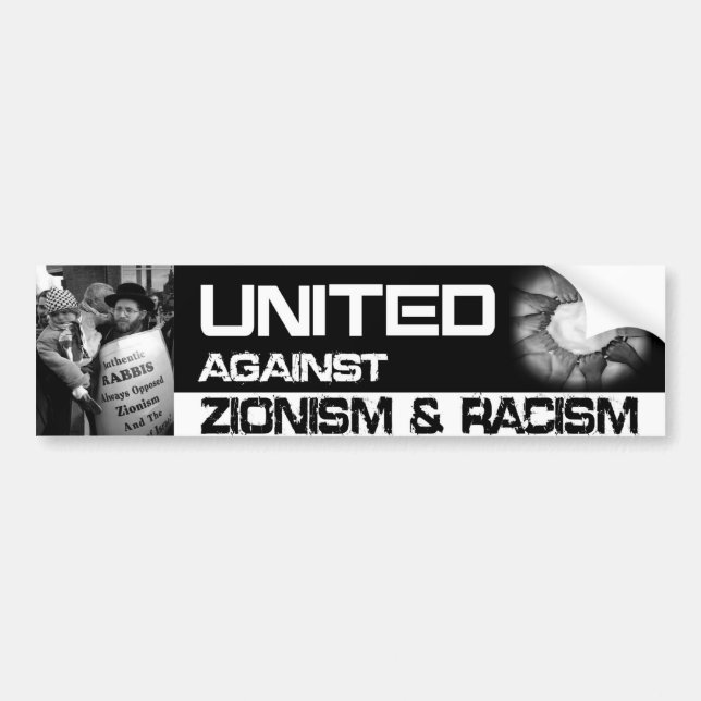 United Against Zionism Bumper Sticker (Front)