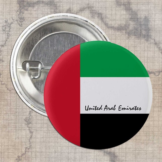 United Arab Emirates button, patriotic UAE Flag 3 Cm Round Badge (Creator Uploaded)