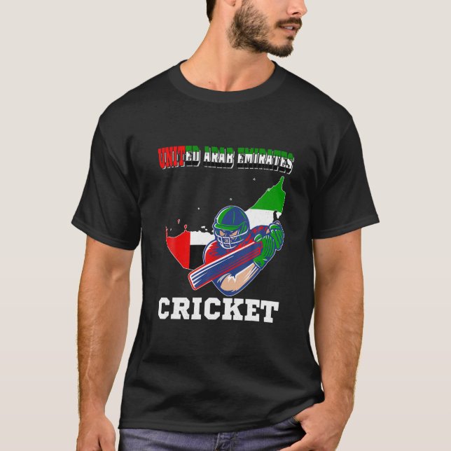 United Arab Emirates Cricket Player Flag Jersey Ar T-Shirt (Front)