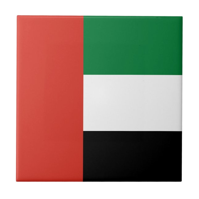 United Arab Emirates flag Ceramic Tile (Front)