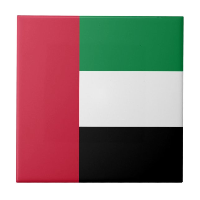 United Arab Emirates Flag Ceramic Tile (Front)
