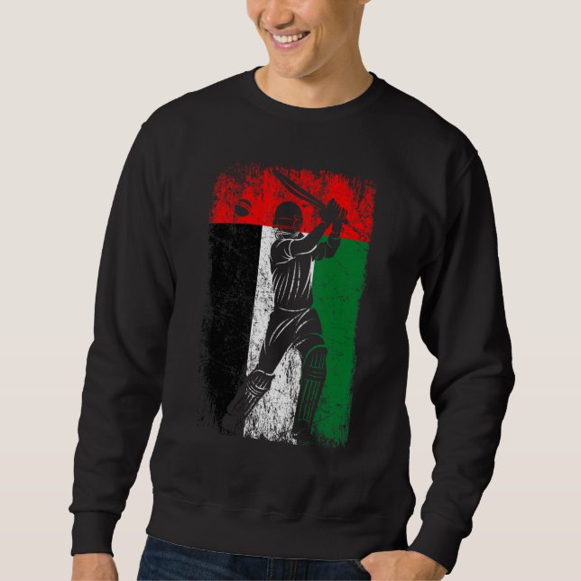 United Arab Emirates Flag Cricket Fan Player Coach Sweatshirt (Front)