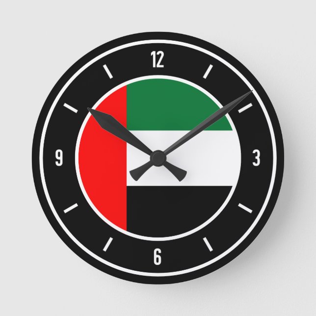 United Arab Emirates Flag Elegant Round Clock (Front)