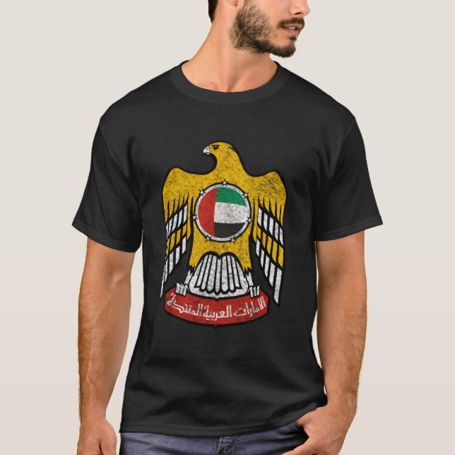 United Arab Emirates Flag Emblem Uae Abu Dhabi Dub T-Shirt (Front)