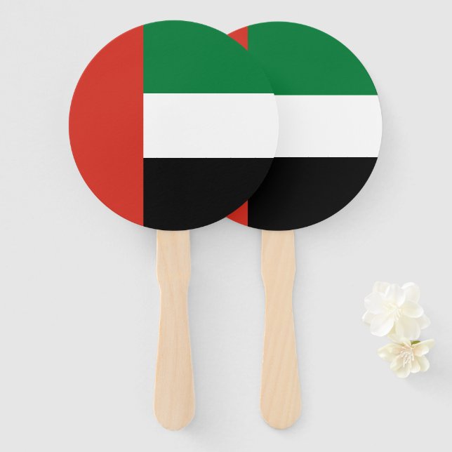 United Arab Emirates flag Hand Fan (Front and Back)