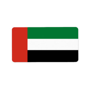United Arab Emirates flag Label