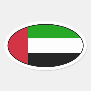 United Arab Emirates Flag Oval Sticker