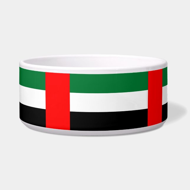 United Arab Emirates Flag Pet Bowl (Front)