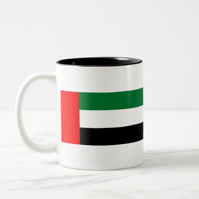 United Arab Emirates Flag Two-Tone Coffee Mug (Left)
