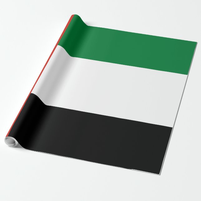 United Arab Emirates flag Wrapping Paper (Unrolled)