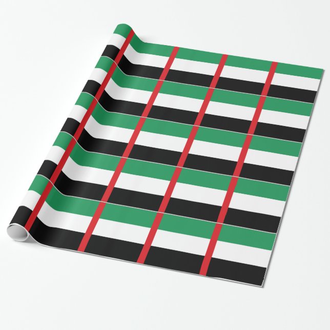United Arab Emirates Flag Wrapping Paper (Unrolled)