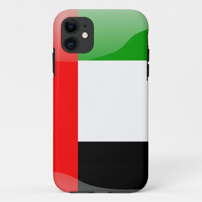 United Arab Emirates glossy flag Case-Mate iPhone Case (Back)