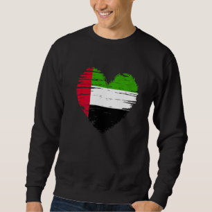 United Arab Emirates Heart Emirati Flag Emirati Pr Sweatshirt