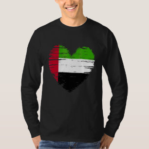 United Arab Emirates Heart Emirati Flag Emirati Pr T-Shirt
