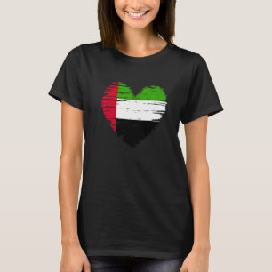 United Arab Emirates Heart Emirati Flag Emirati Pr T-Shirt