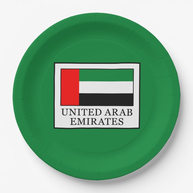 United Arab Emirates Paper Plate (Front)