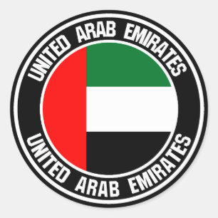 United Arab Emirates Round Emblem Classic Round Sticker