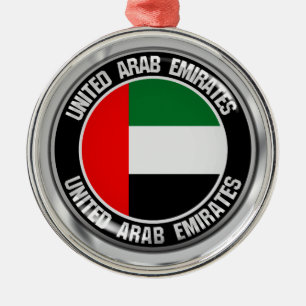 United Arab Emirates Round Emblem Metal Ornament
