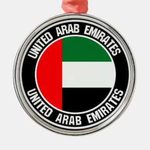 United Arab Emirates Round Emblem Metal Ornament