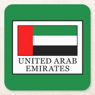 United Arab Emirates Square Paper Coaster