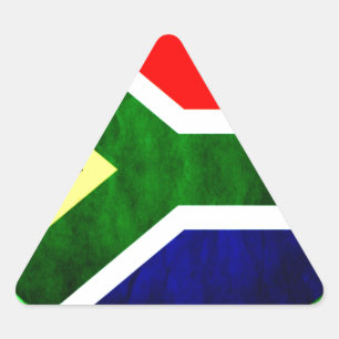 United by Beauty: South African Flag Design Triangle Sticker