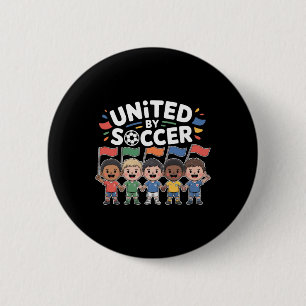 United By Soccer Multicultural Fan 6 Cm Round Badge