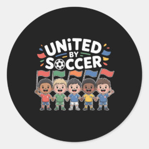 United By Soccer Multicultural Fan Classic Round Sticker