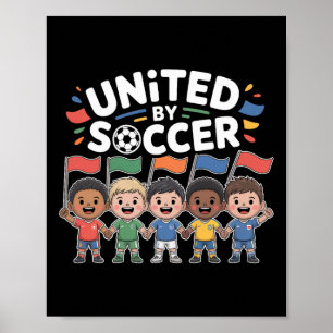 United By Soccer Multicultural Fan Poster