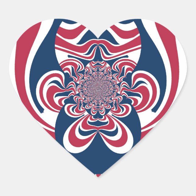 United Colours: Colourful Global Pattern Heart Sticker (Front)