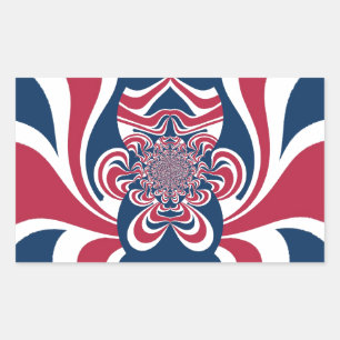 United Colours: Colourful Global Pattern Rectangular Sticker