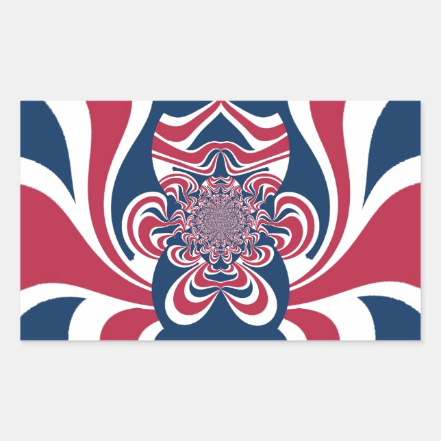 United Colours: Colourful Global Pattern Rectangular Sticker (Front)