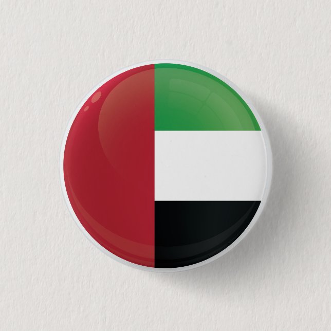 United Emirat Arab Round Icon Flag 3 Cm Round Badge (Front)