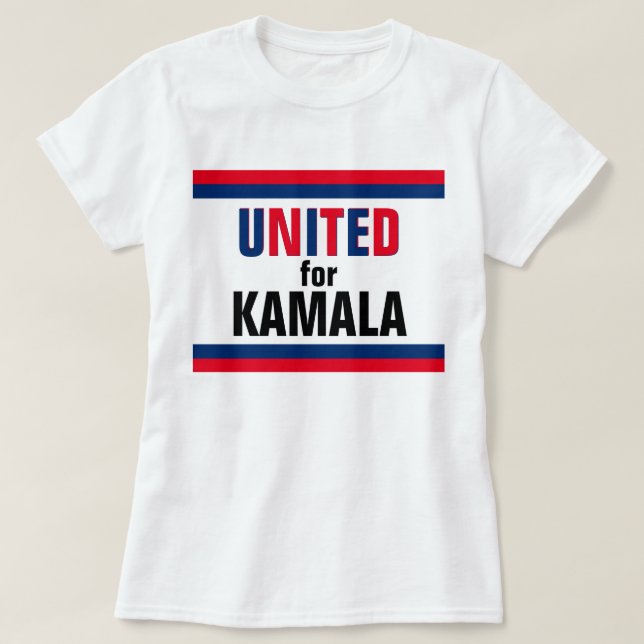 United for Kamala Harris President 2024 T-Shirt (Design Front)