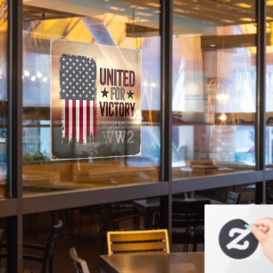 United For Victory WWII American Flag Patriotic