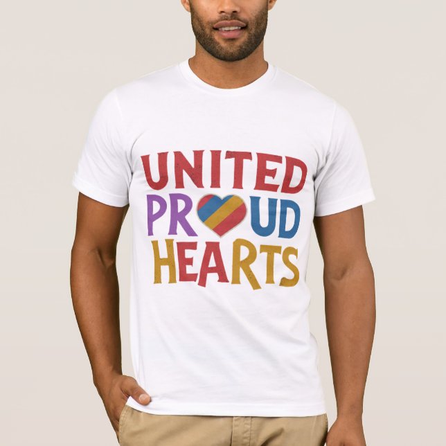 United Front Proud Hearts T-Shirt (Front)