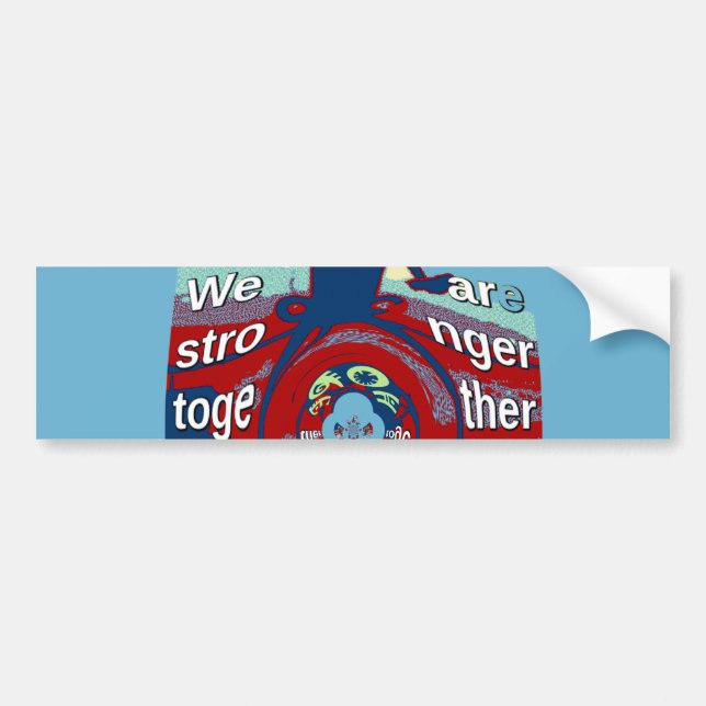 United in Hope: Stronger Together - USA Art Print  Bumper Sticker (Front)