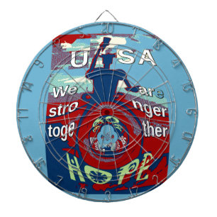 United in Hope: Stronger Together - USA Art Print Dartboard