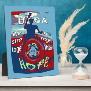 United in Hope: Stronger Together - USA Art Print Plaque