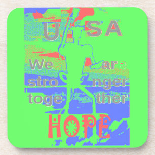 United in Hope: Stronger Together - Vibrant USA Coaster