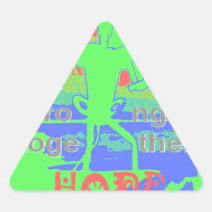United in Hope: Stronger Together - Vibrant USA   Triangle Sticker