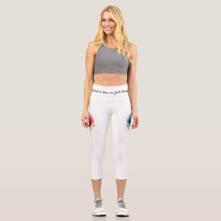 United in Love Waistband Design – Inspirational Wo Capri Leggings