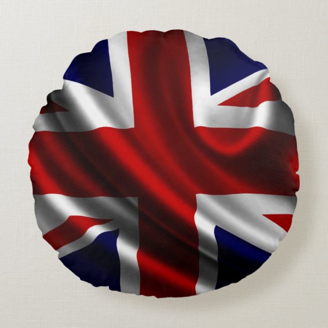 United Kindom Flag Round Cushion (Front)