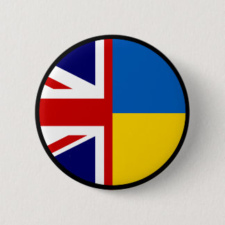 United Kingdom and Ukraine 6 Cm Round Badge