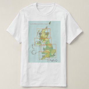 United Kingdom aviation chart T-Shirt
