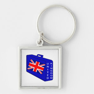 United Kingdom Blue Luggage Key Ring